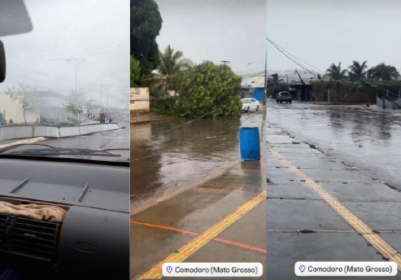 Tempestade surpreende Comodoro e deixa rastro de destruição; Veja vídeo