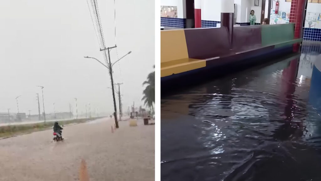 Chuva intensa provoca alagamentos em Sinop e gera alertas para novos temporais