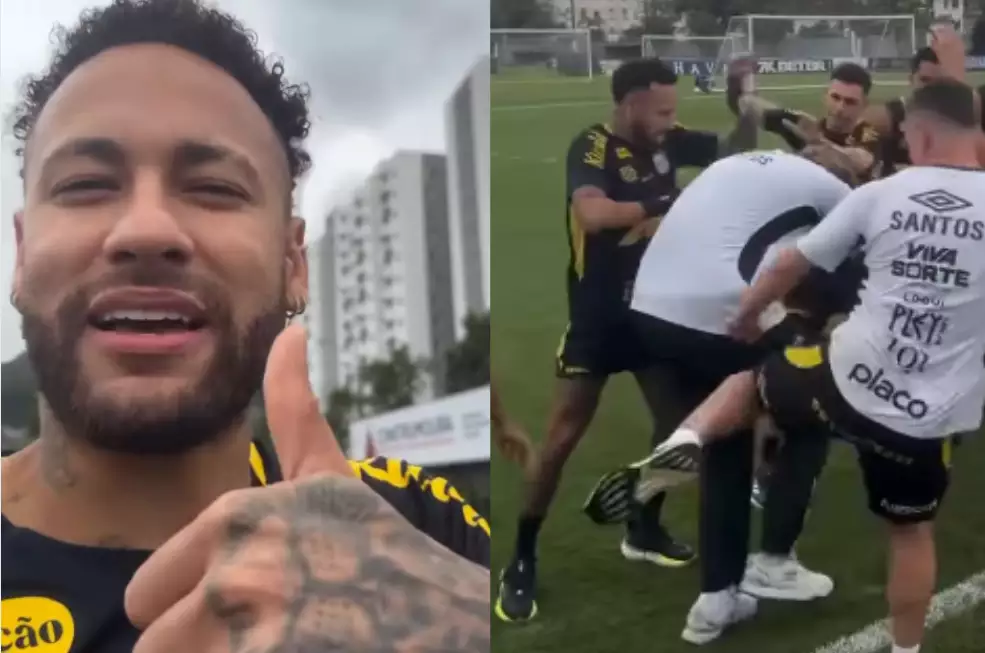 Neymar "se vinga" de forma descontraída após filha ser atingida por bola