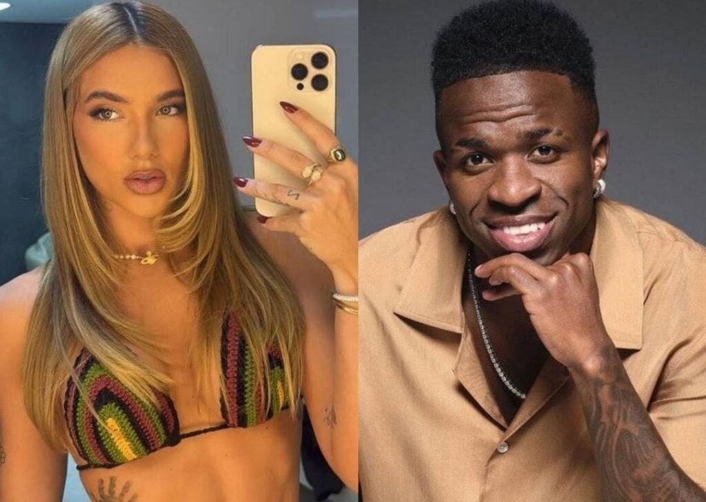 Virginia Fonseca curte noite em Madrid com Vini Jr. e amigos