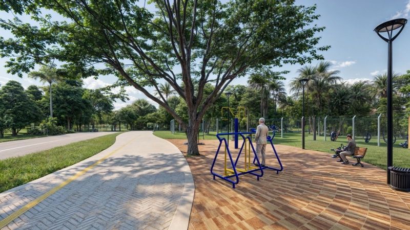 Calçada ecológica será construída no entorno do Parque Florestal em Sinop; R$ 670 mil