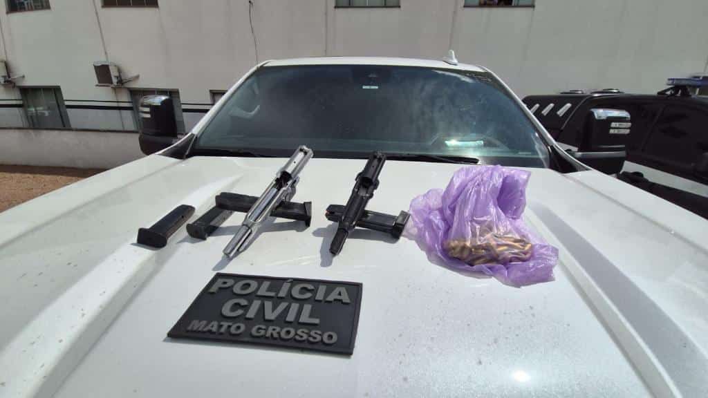 Polícia cumpre mandados e apura crime de extorsão em Sinop; armas apreendidas