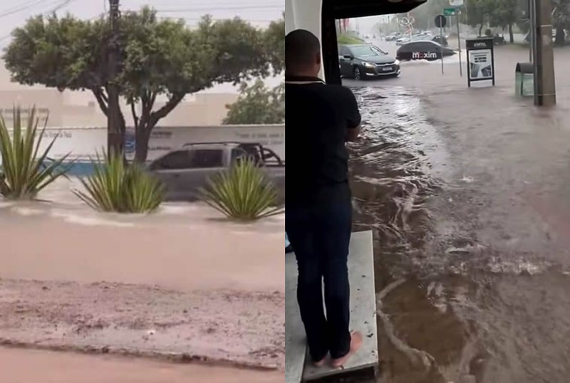 Chuva forte causa alagamentos em Sinop e expõe problemas de drenagem
