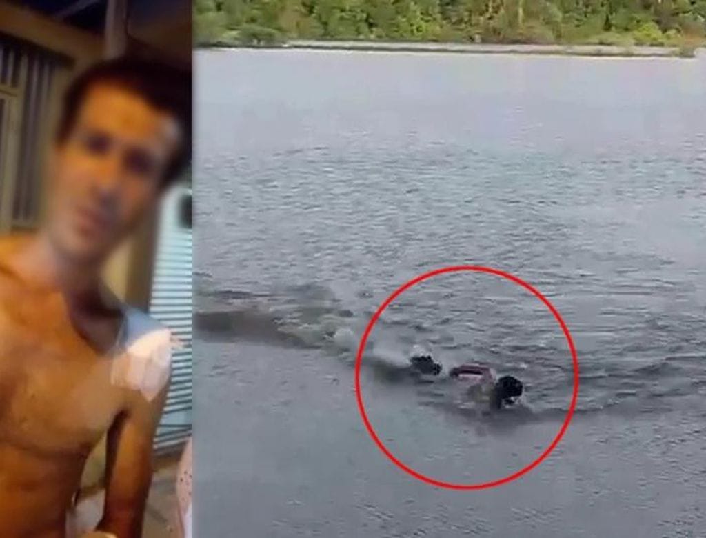 Homem é atacado por jacaré ao nadar em lago proibido