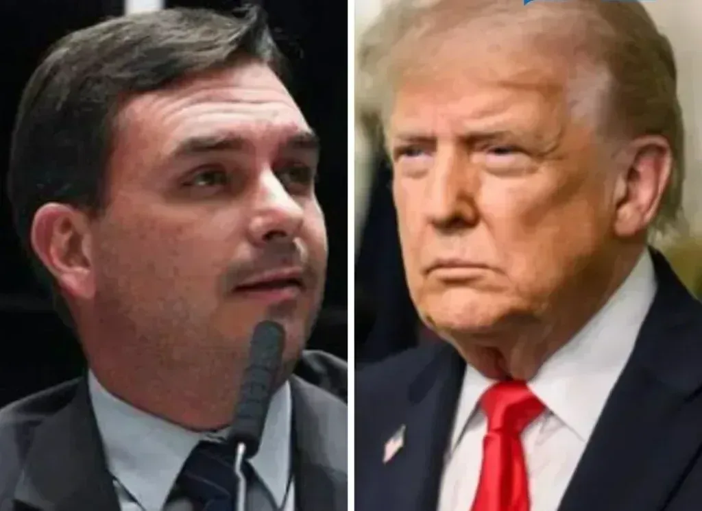 encontro político Flávio Bolsonaro Donald Trump em destaque
