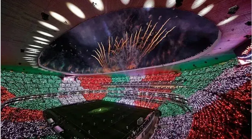 show de drones Copa do Mundo Estádio Azteca em destaque