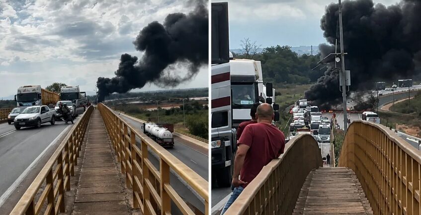 interdição BR-070 Várzea Grande impacto logístico em destaque