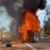 incêndio caminhão boiadeiro BR-158 Nova Xavantina em destaque